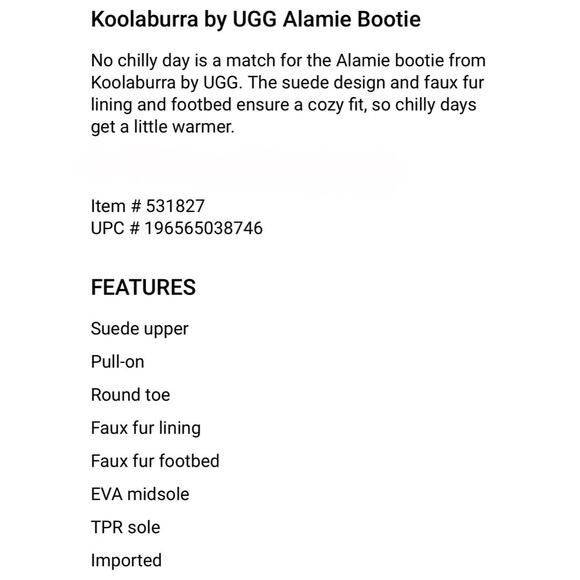 NIB Koolaburra by UGG 9 40 Alamie Booties Suede Faux Fur Chestnut Tan - Picture 11 of 14